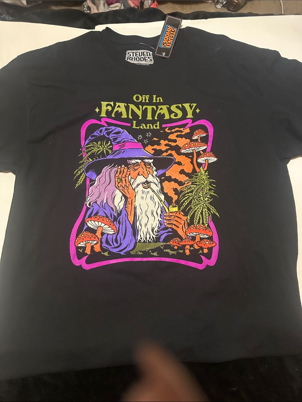 STEVEN RHODES Off In Fantasy Land" Graphic Tee NEW w/TAG Threadless BRAND XL